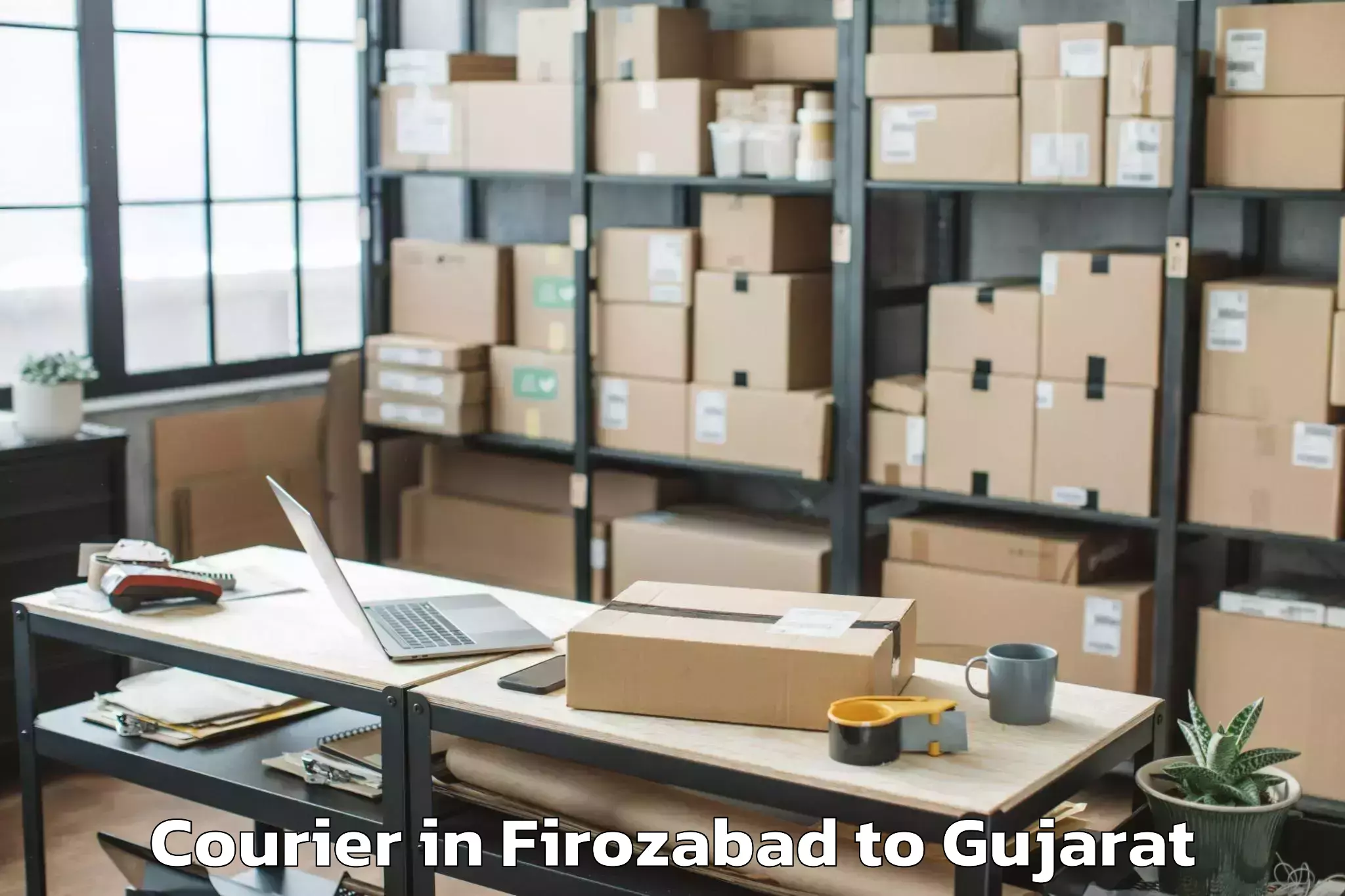 Hassle-Free Firozabad to Dharmsinh Desai University Nad Courier